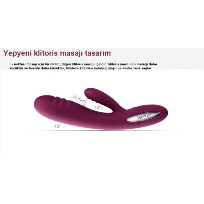 Svakom Adonis Usb Şarjlı Rabbit Vibratör (Kutusuz Sıfır Ürün)