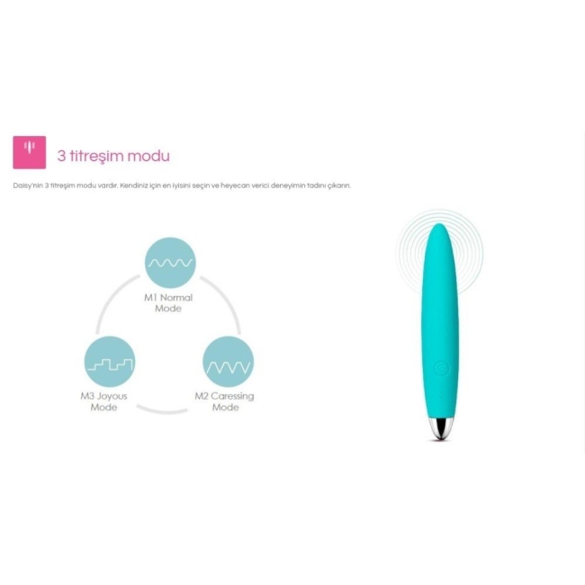 Svakom Daisy Şarjlı 3 Modlu Titreşimli Klitoris Uyarıcı Vibratör (Kutusuz Sıfır Ürün)