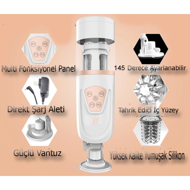 Telescopic İler Geri Giden Hava Pompalı  Vantuzlu Otomatik Vajina