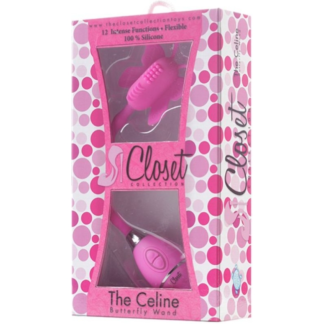 The Celine Kelebekli Uyarıcılı Pembe Vibratör Made İn U.S.A