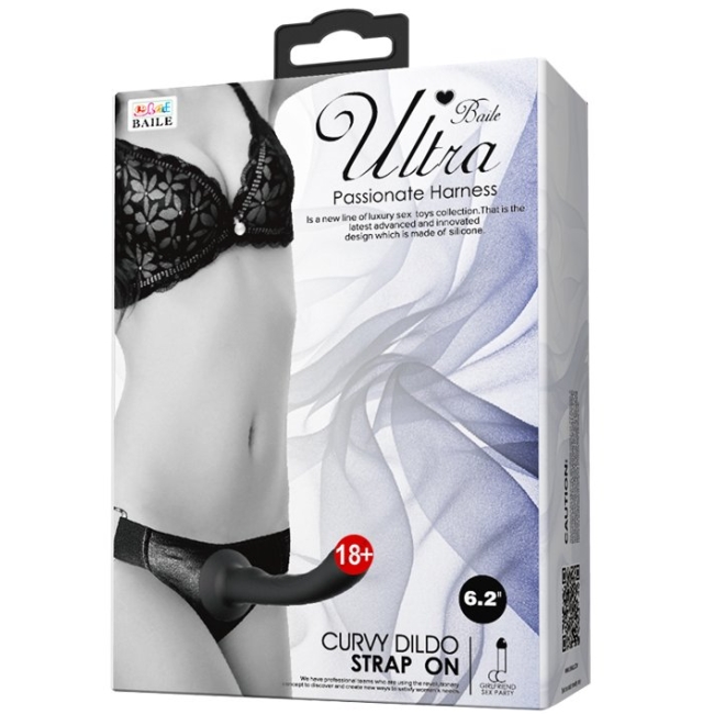 Ultra Özel Slikon 16 Cm Belden Bağlamalı Siyah Strap On Dildo