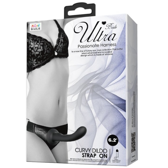 Ultra Özel Slikon 16 Cm Belden Bağlamalı Siyah Strap On Dildo
