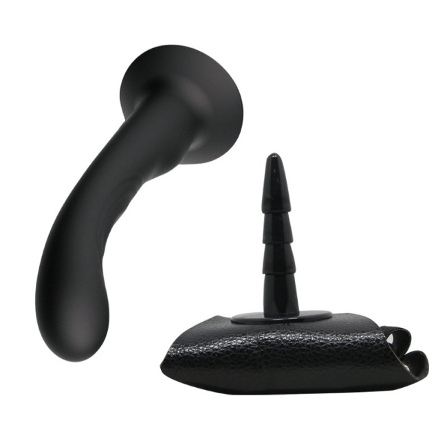 Ultra Özel Slikon 16 Cm Belden Bağlamalı Siyah Strap On Dildo