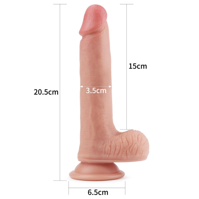 Ultra Yumuşak Silikon Özel Üretim 20 cm Belden Bağlamalı Realistik Penis