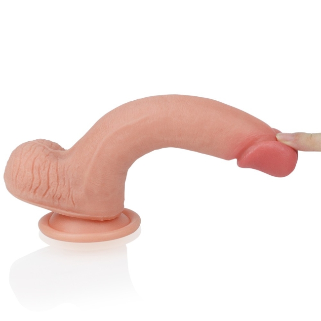 Ultra Yumuşak Silikon Özel Üretim 20 cm Belden Bağlamalı Realistik Penis