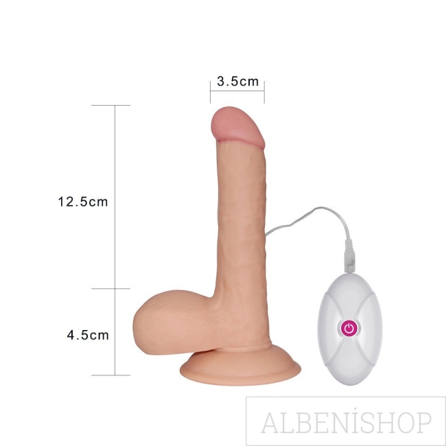 Lovetoy Ultra Yumuşak Özel Dokulu 18 Cm Titreşimli Realistik Penis