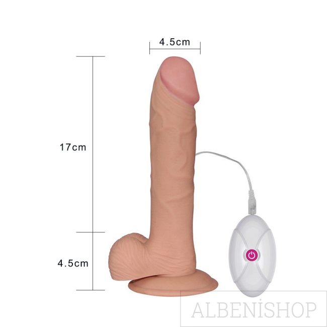 Lovetoy Ultra Yumuşak Özel Dokulu 23 Cm Titreşimli Realistik Penis