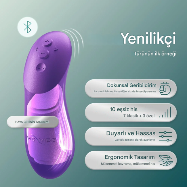 We-Vibe Chorus Pro Vibrant Future Dusk Uygulama ve Uzaktan Kumandalı Çift Vibratörü Kutusuz Ürün 