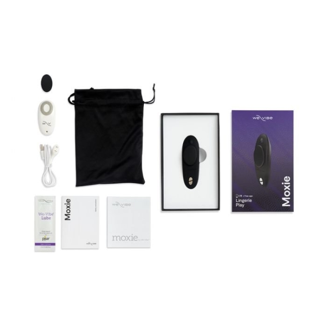 We-Vibe Moxie Satin Black Telefon Kontrollü Giyilebilen Çiftlere Özel Vibratör