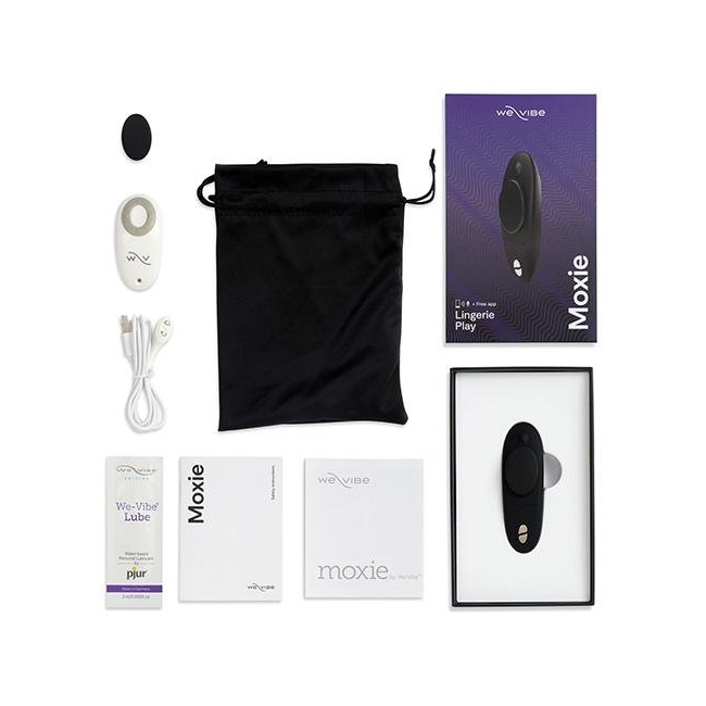 We-Vibe Moxie Satin Black Telefon Kontrollü Giyilebilen Çiftlere Özel Vibratör