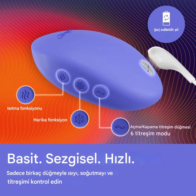 We-Vibe Temp Lavender Blue Isı Duyarlı Mini Vibratör Kutusuz Ürün
