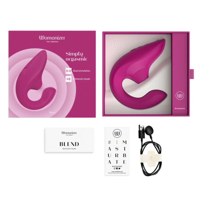 Womanizer Blend Pink Air Pleasure G-Noktası ve Klitoral Rabbit Vibratör ​