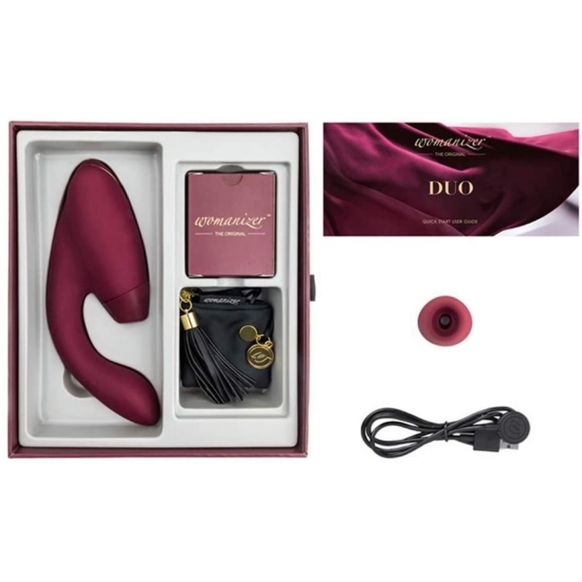 Womanizer Duo Bordeaux G-Bölgesi ve Klitoris Uyarıcı Lüks Vibratör
