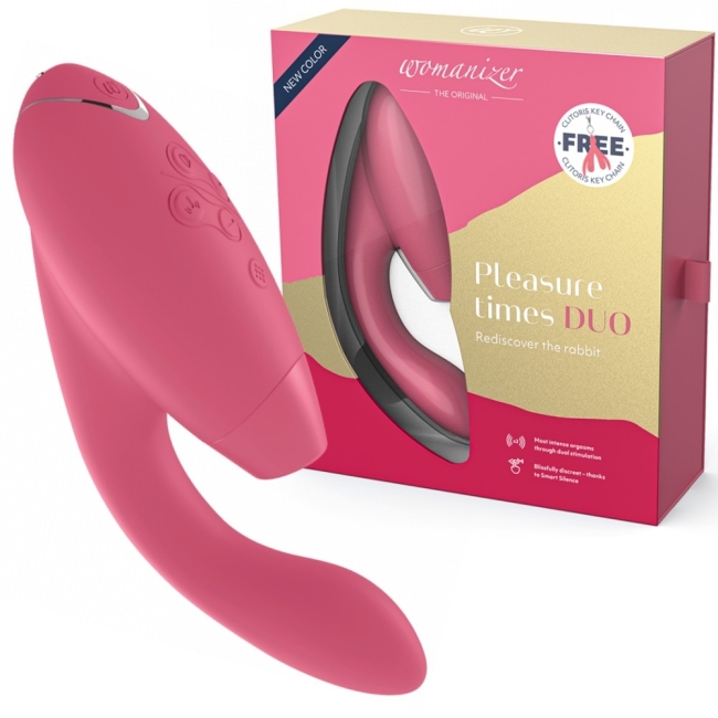 Womanizer Duo Raspberry G-Bölgesi ve Klitoris Uyarıcı Lüks Vibratör