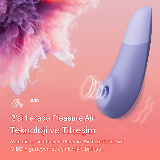 Womanizer Enhance Lilac Emiş ve Titreşimli 2 si 1 Arada Klitoris Stimülatör Vibratörü