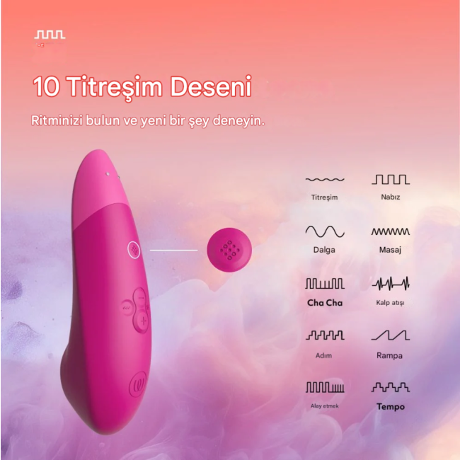 Womanizer Enhance Pink Emiş ve Titreşimli 2 si 1 Arada Klitoris Stimülatör Vibratörü