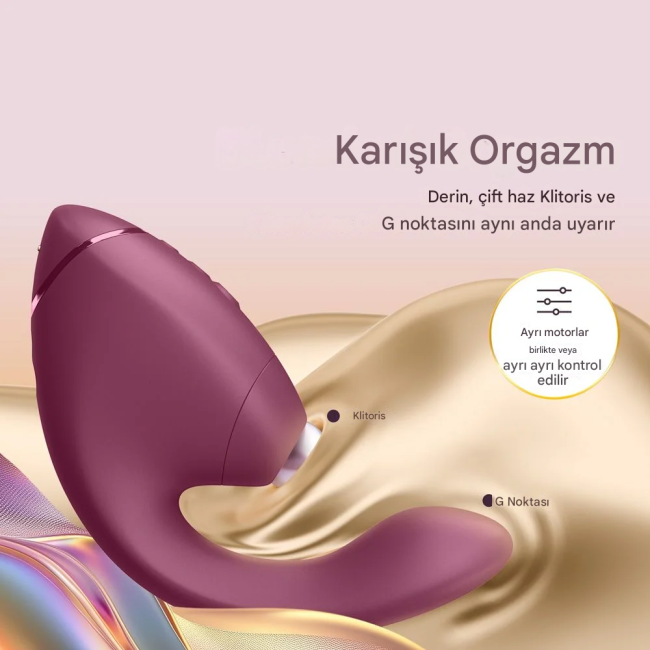 Womanizer Next Duo Dusky Pink 3D Pleasure Air ile Klitoral ve G Noktası Vibratör