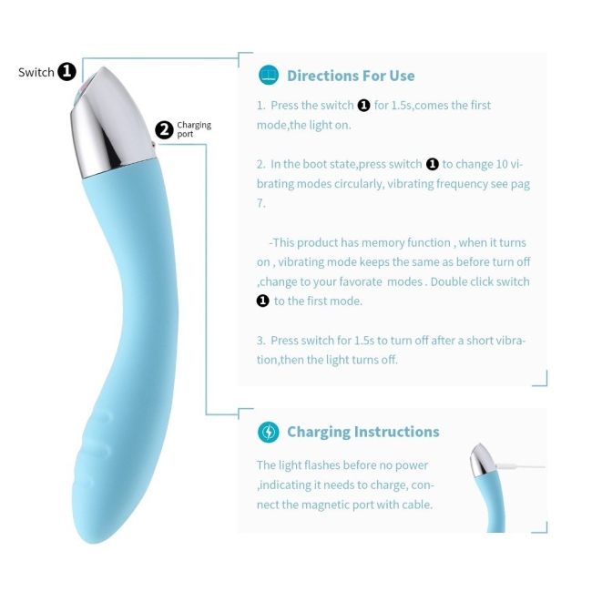 Wowyes V1 G-Bölgesi Uyarıcı Bükülebilen Şarjlı 10 Modlu Titreşimli Vibratör