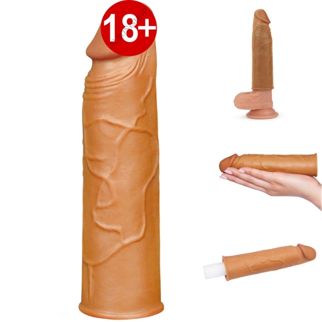 X-Tender Realistik Dokuda 2.5 Cm Uzatmalı Penis Kılıfı-LV1050B