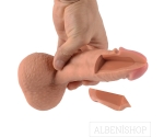 19 Cm Ekstra Yumuşak Çift Katmanlı Özel Silikon Dokuda Realistik Penis