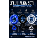 3 Farklı Renkte Süper Esnek Penis Halkası