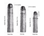 3 Farklı Boyda Özel Gerçekci Yumuşak Dokuya Sahip Harika Penis Kılıfı Seti