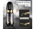 Quentin İleri Geri Hareketli ve Dönebilen Sesli Otomatik Vajina Mastürbatör