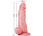 Adoka 18.5 Cm Liquid Silikon Ultra Yumuşak Penis Kılıfı&İçi Boş Kemerli Penis