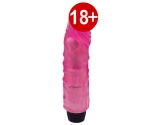 Ayarlanabilir Güçlü Titreşimli 22 Cm Damarlı Pembe Vibratör