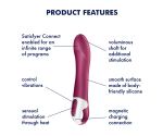 Satisfyer Big Heat Connect App Kontrollü Akıllı Isıtma Ve Güçlü Titreşimli Vibratör 