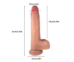 21 Cm Kumandalı Titreşimli Oynar Başlı Ve İleri Geri Hareketli Penis