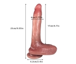 22 Cm Ultra Gerçekci Titreşimli ve Hareketli Kemerli Penis