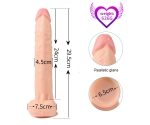 Brt 29.5 Cm Esnek Ve Damarlı Güçlü Vantuzlu Realistik Kemerli Penis