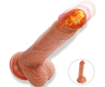 Dean 22.5 Cm Kumandalı Git Gel Darbeli Silikon Titreşimli Realistik Penis