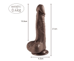 Bonilove Diego Çift Katmanlı 19.5 Cm Yumuşak Dokulu Realistik Kemerli Penis