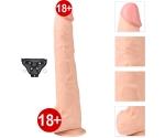 Brt 29.5 Cm Esnek Ve Damarlı Güçlü Vantuzlu Realistik Kemerli Penis