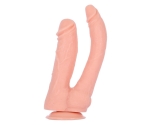 Damarlı 23 Cm Yumuşak Double Belden Bağlamalı Realistik Dildo