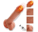Dean 22.5 Cm Kumandalı Git Gel Darbeli Silikon Titreşimli Realistik Penis