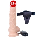 Dildo Series 19 Cm 10 Modlu Belden Bağlamalı Titreşimli Realistik Penis