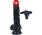 Dildo Series Beast 19 Cm Esnek Siyah Kemerli Realistik Penis