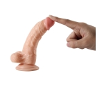 Dildo Series Gerçekci Damarlı Detaylı Esnek 17 Cm Belden Bağlamalı Penis