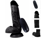 Dildo Series Siyah 15 Cm 10 Modlu Titreşimli Realistik Penis