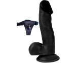Dildo Series Siyah Cholas 17 Cm Belden Bağlamalı Realistik Penis