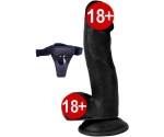 Dildo Series Siyah Cholas 17 Cm Belden Bağlamalı Realistik Penis