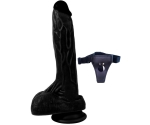 Dildo Series Siyah Dragon 21 Cm Belden Bağlamalı Realistik Penis