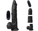 Dildo Series Siyah Hero 24 Cm 10 Modlu Titreşimli Realistik Penis