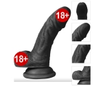 Dildo Series Siyah Vincy 13 Cm  Kullanılabilen Realistik Penis