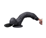 Dildo Series Xuanyuan 21 Cm 10 Modlu Titreşimli Siyah Realistik Penis