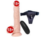 Dildo Series Yuan 21 Cm 10 Modlu Titreşimli Strap On Realistik Penis