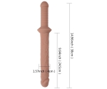 Dildo Series Yumuşak Esnek Dokulu Çift Başlı 38 Cm Lezbiyen Penis